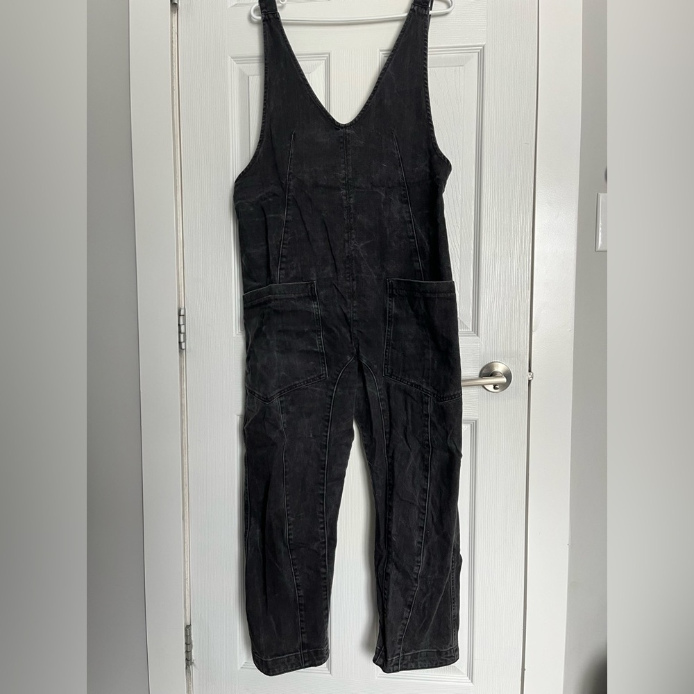 Free People We The Free “Be Mine” Denim Jumpsuit | Black | Size S